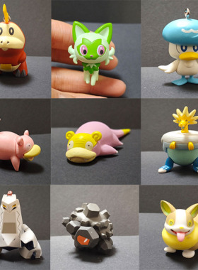 正版吉野家宝可梦口袋妖怪呆呆兽雷鸟MC小碳仔呆火鳄润水鸭手办