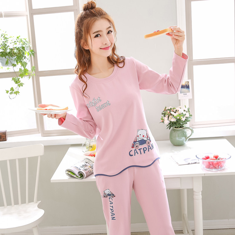 2025长袖睡衣女春秋冬季薄款纯棉女士家居服学生韩版清新两件套装,女士内衣/男士内衣/家居服,睡衣/家居服套装,淘宝优惠券,粉丝福利购,淘宝优惠卷