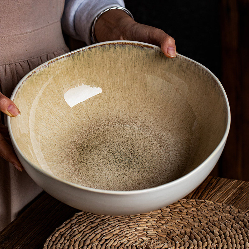 日式11英寸异形荷叶花边碗个性陶瓷大碗汤碗商用特大号酸菜鱼碗,餐饮具,碗,淘宝优惠券,粉丝福利购,淘宝优惠卷