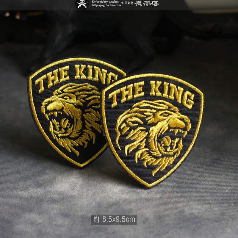 金丝线复古徽章皮衣补丁魔术贴