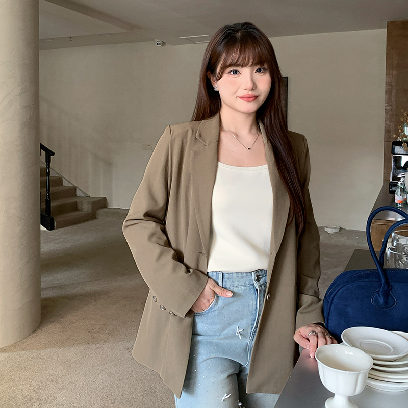 小波家2025秋季胖mm韩版气质高级时尚休闲西装减龄外套