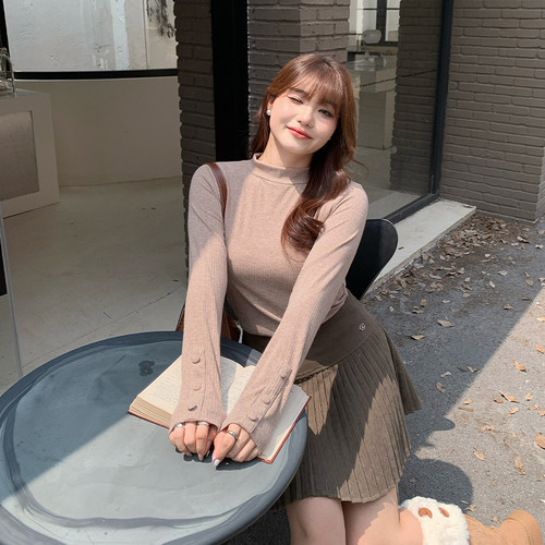 【清仓】新品小波家2026春季胖mm气质百搭显瘦修身打底衫针织上衣