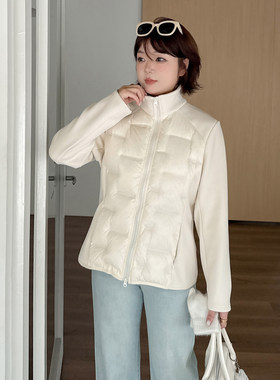 小波家2026冬季胖mm韩版修身立领羽绒服连帽外套