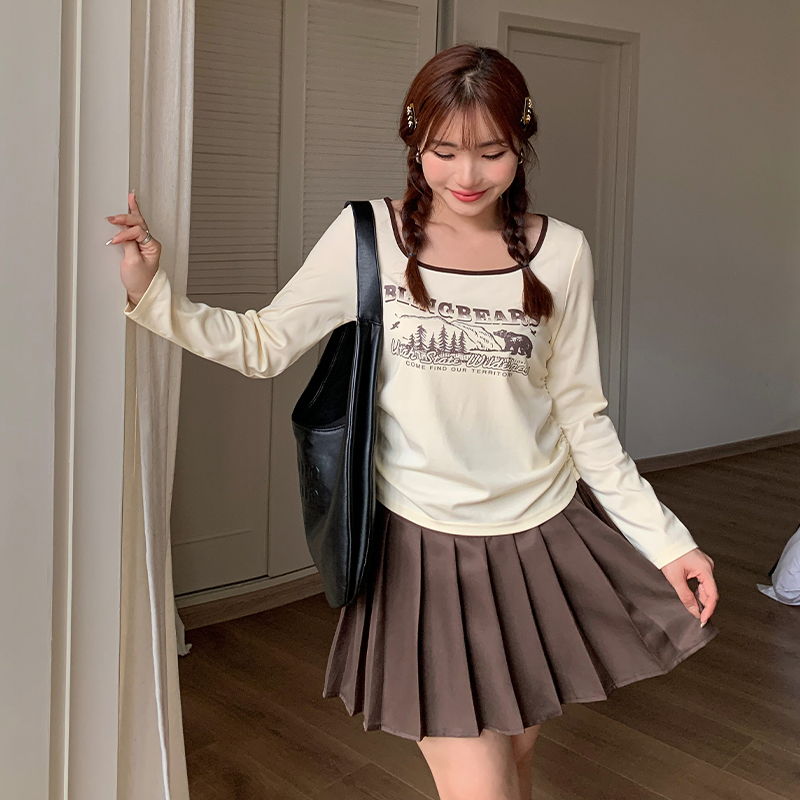 高腰显瘦百搭时尚气质A字百褶裙