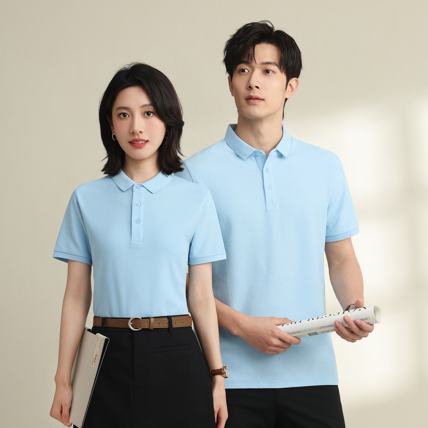 POLO衫工作服定制t恤冰丝短袖企业工衣订做刺绣印logo广告文化衫