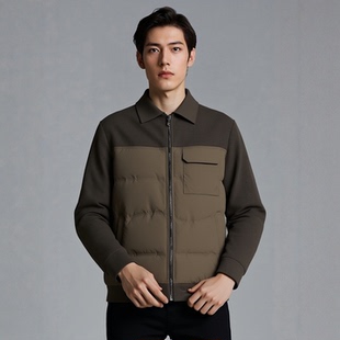 D253021333爱登堡男装秋装拉链新款商务羽绒休闲夹克茄克外套