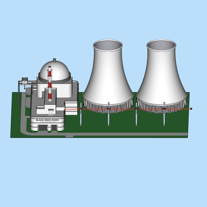 简单的火电厂3d图纸(step格式)