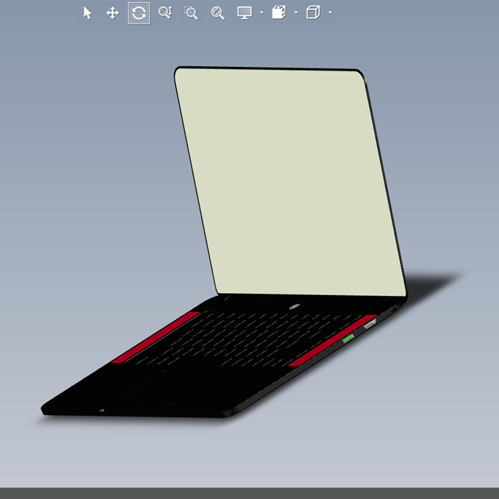 雷蛇笔记本电脑模型01200702三维图纸（STP格式）