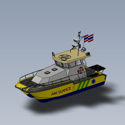 10米救护船模型01200705三维图纸（STEP/igs格式）