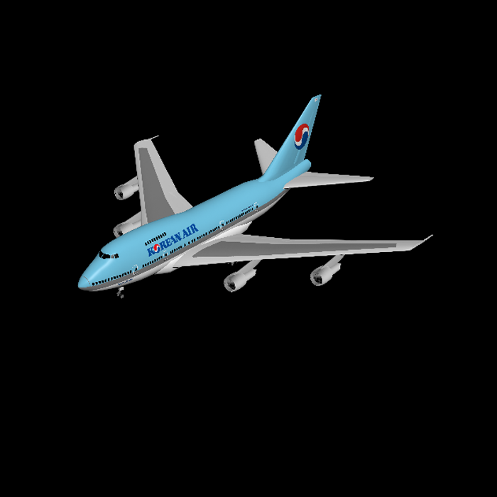 波音747飞机模型01200829三维图纸(fbx/obj格式)