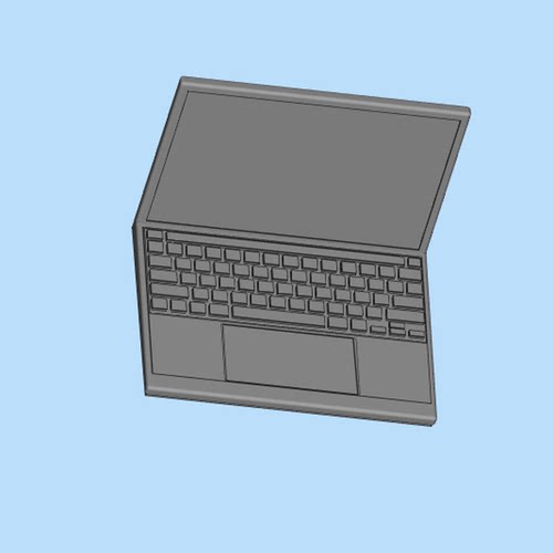 超简单的笔记本模型01260928 三维图纸（STL格式）
