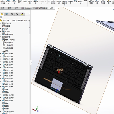 ThinkPadT430笔记本模型01200808三维图纸（SLDASM格式）