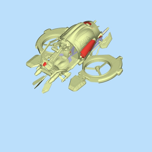虚幻竞技场轴突概念飞行器01200822三维图纸（STL/CATPart格式）