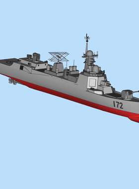 052D驱逐舰模型240411005三维图纸（x_t/STL格式）