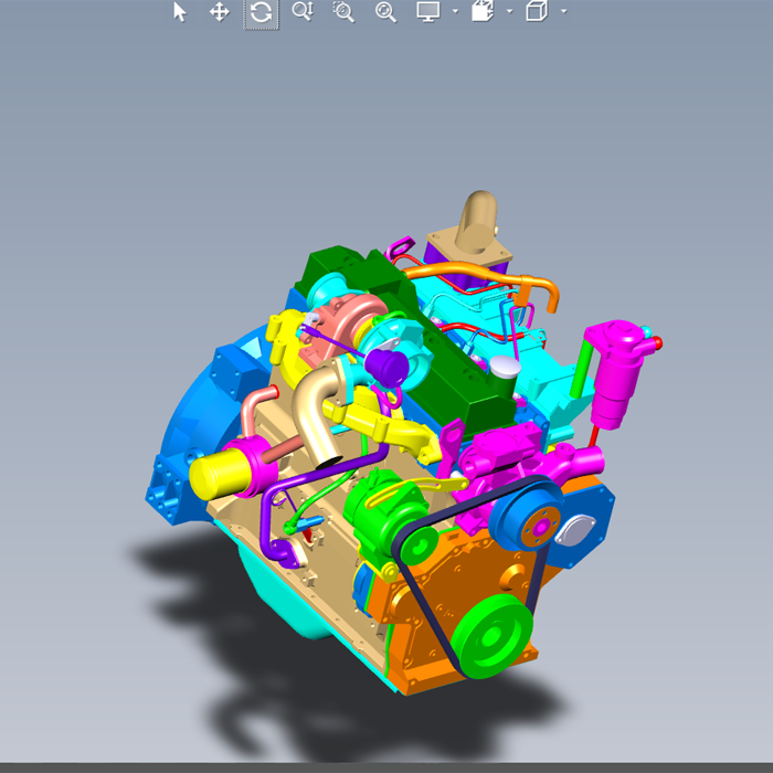 康明斯发动机tier3b3.3模型01200822(3ds/catpart格式)