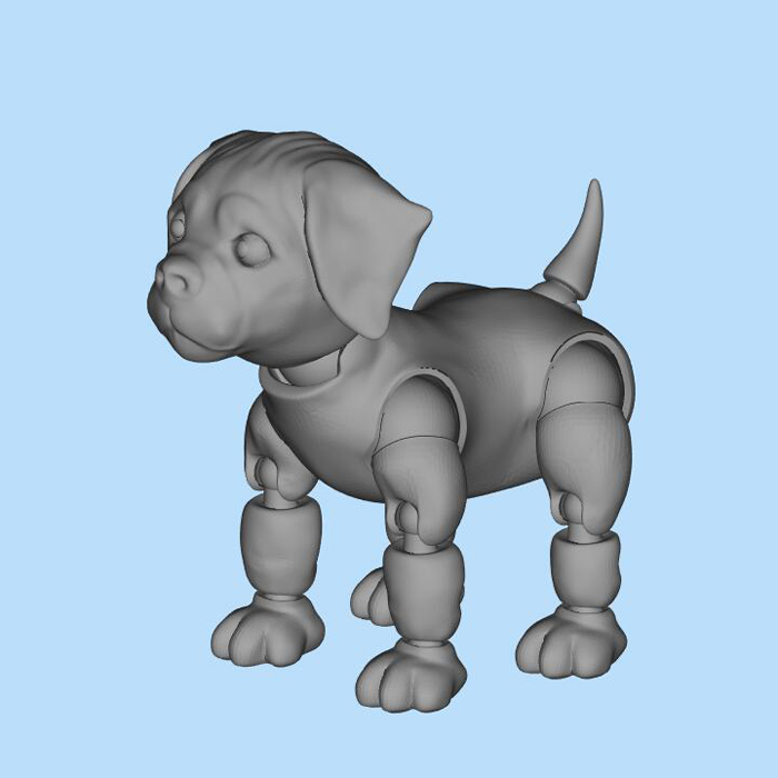 关节可以动的狗狗模型3D图纸（STL格式）