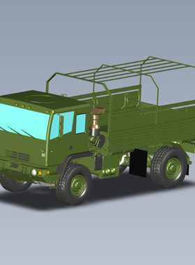 M1078 4 X 4绿色卡车模型01210402三维图纸（STEP格式）