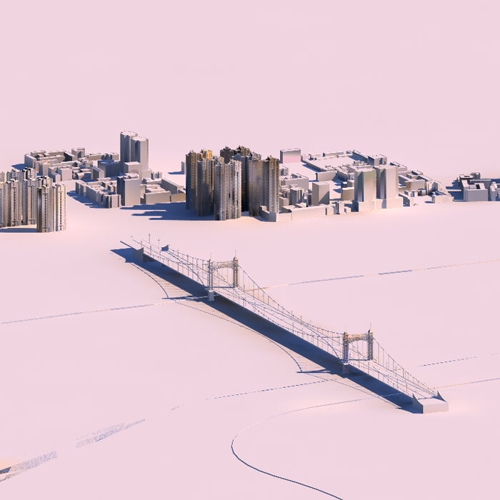 武汉古田桥模型01200715三维图纸(3dmax/obj格式)