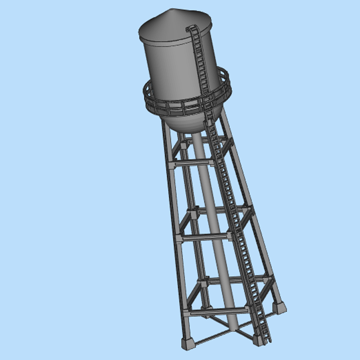 老式水塔01201005三维图纸(stl格式)
