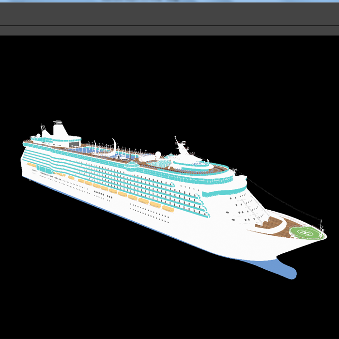 大型游轮模型02200810三维图纸(3DMAX/obj格式)