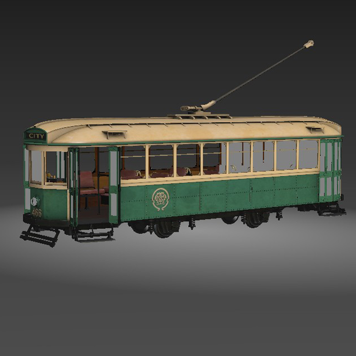 火车-轨道电车3D图纸（3DMAX格式）