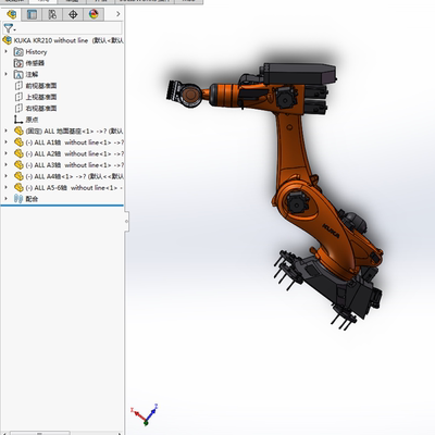 KUKAKR210工业机器人模型01200822三维图纸（STEP/SLDASM格式）