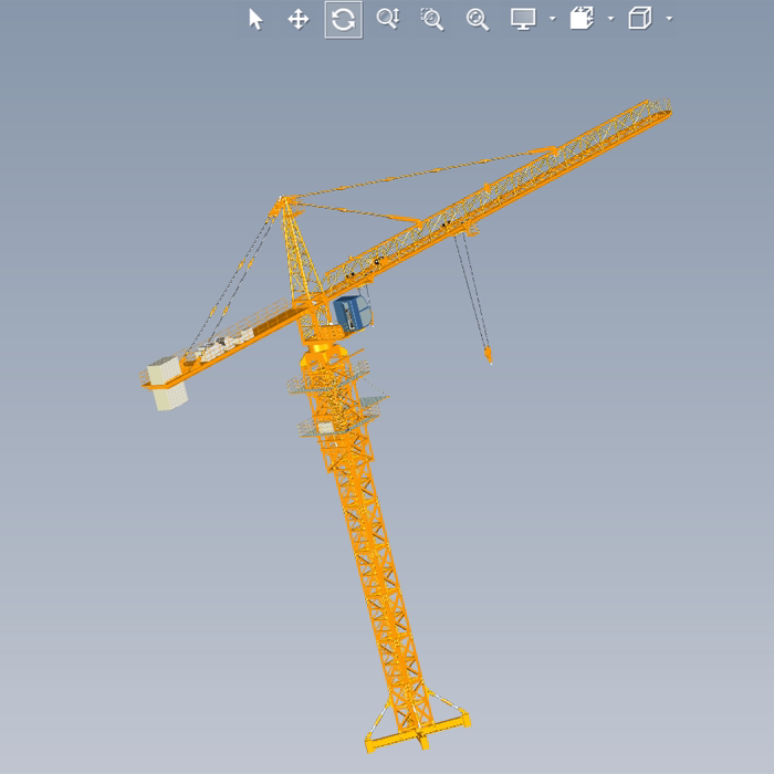塔式起重机模型01200706三维图纸(stp文件格式)
