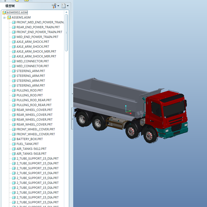 塔特拉8X8卡车模型04200822三维图纸（STP/prt格式）