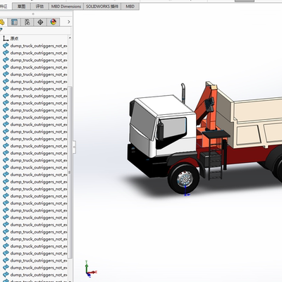 运输车3D模型01200722三维图纸（STEP/SLDPRT文件格式）