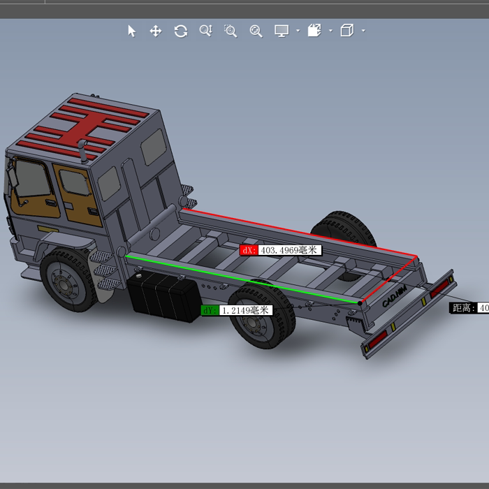 双层驾驶室底盘卡车01200719三维图纸(step/sldasm文件格式)