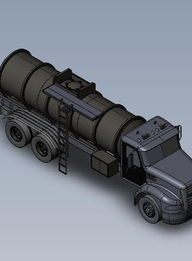 石膏罐运输卡车设计模型01200506三维图纸（SLDASM 文件格式）
