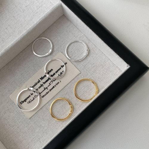 韩版叠戴S925纯银简约细戒指小众设计食指戒冷淡风百搭闪钻网红戒