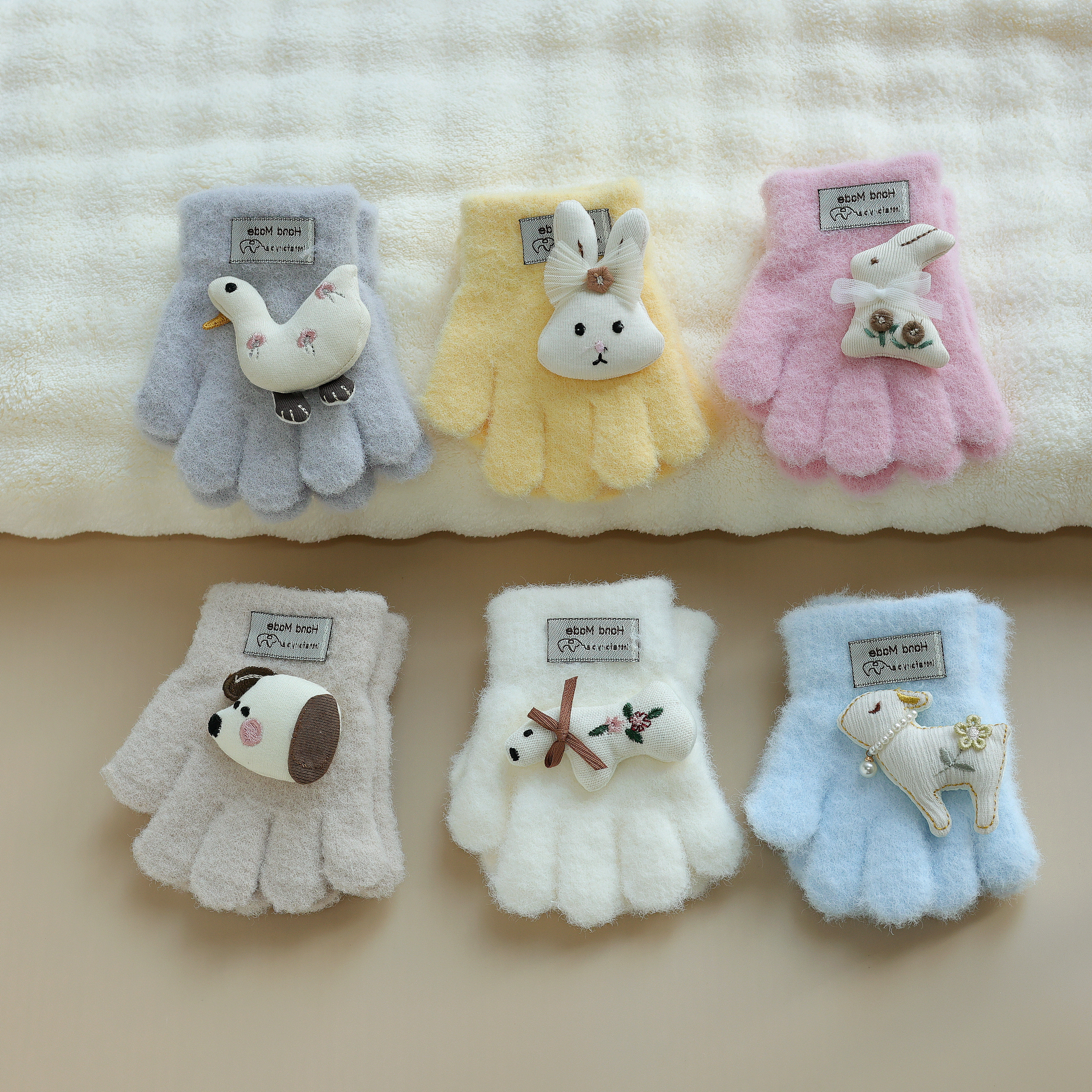 儿童五指保暖手套小宝宝男女童幼儿园小朋友0-2岁小孩冬季天3-4岁