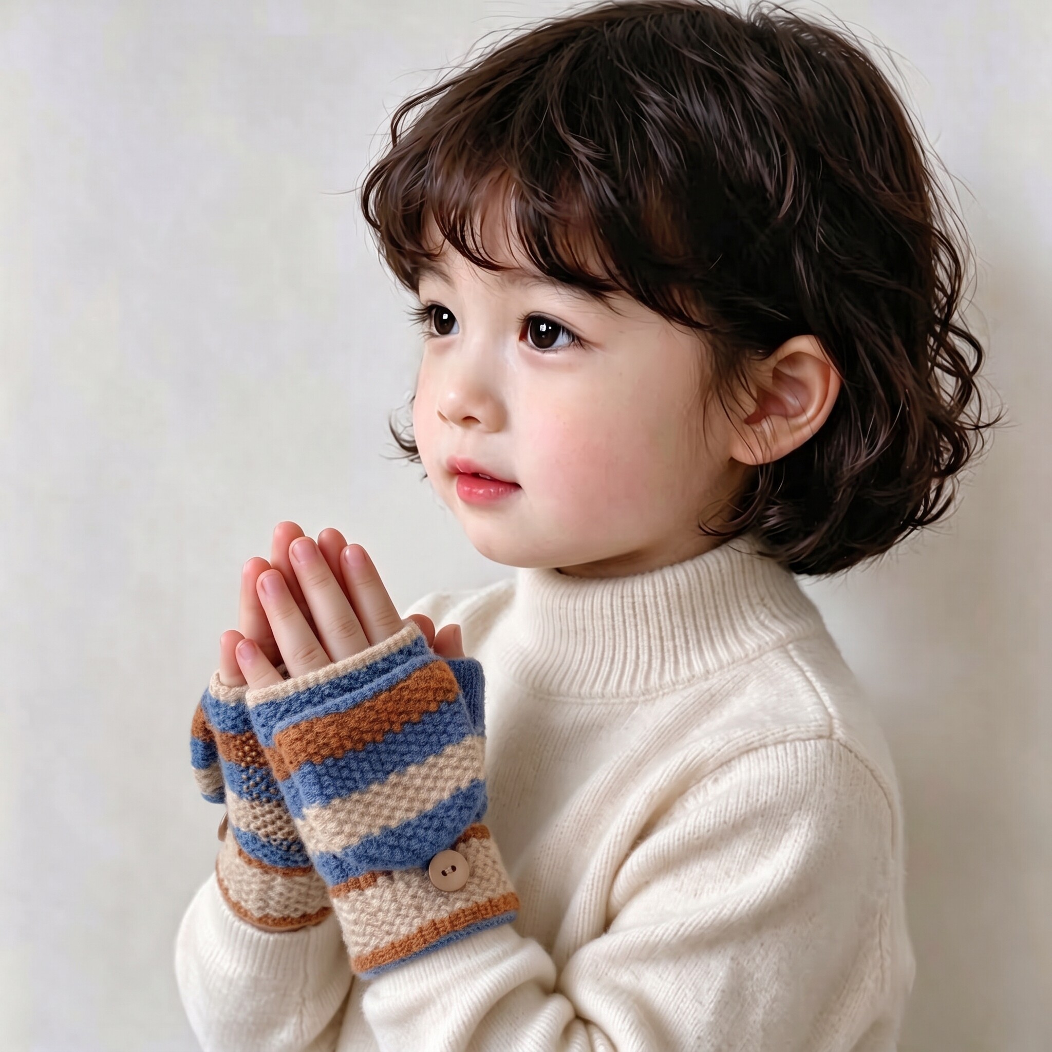 0-4岁婴幼儿童秋冬季天保暖防寒手套小孩直筒爬行男女童宝宝1-3园