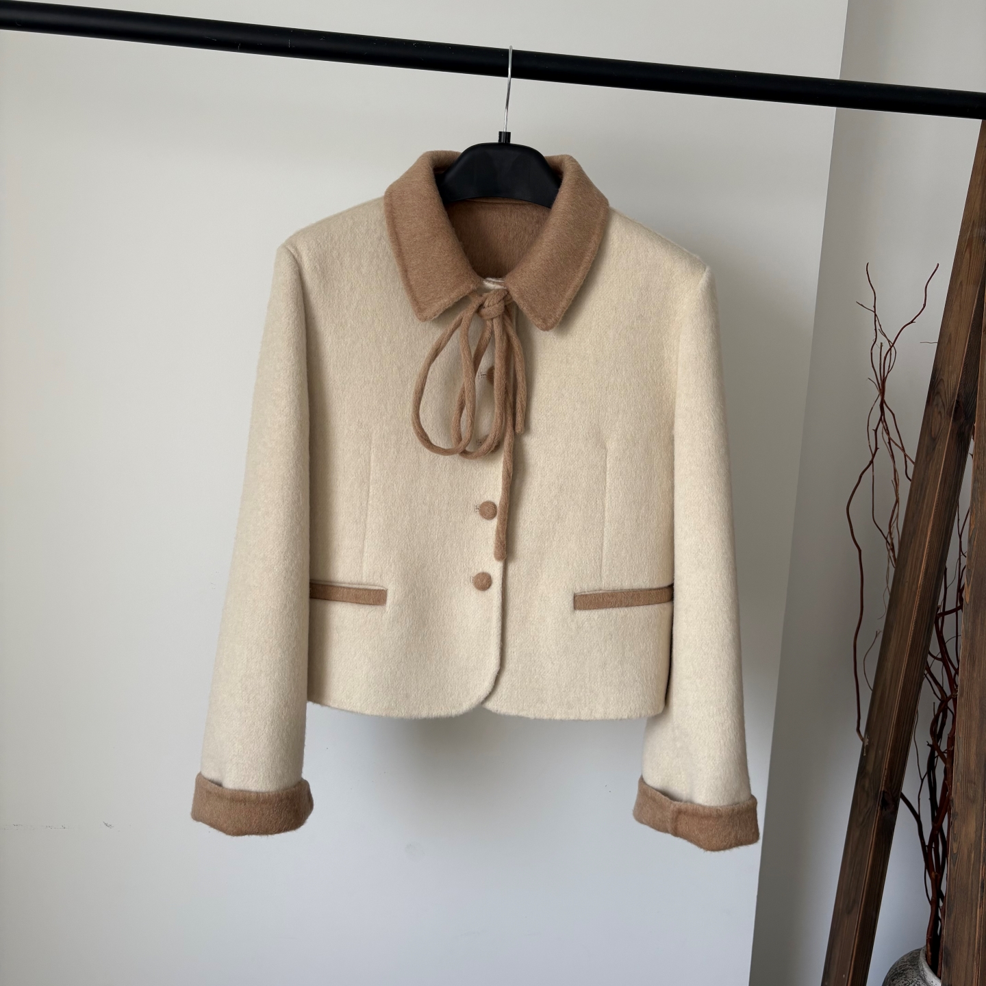 小香风双面羊毛大衣短款毛呢外套