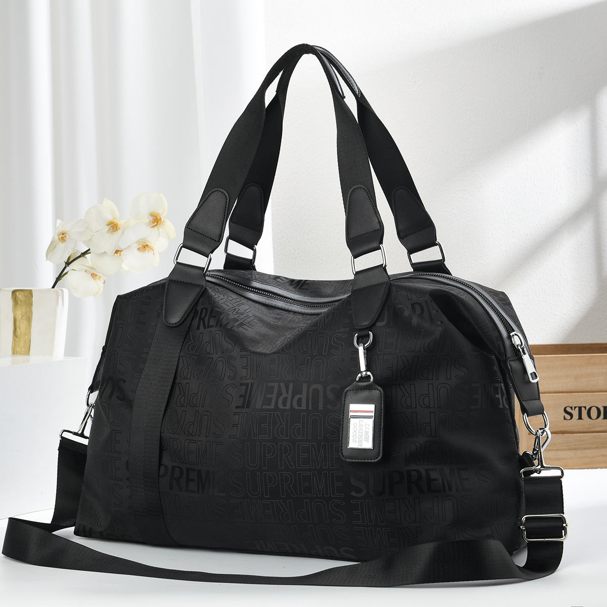 2025新款防水耐磨手提旅行包商务男包短途登机包大容量单肩斜挎包