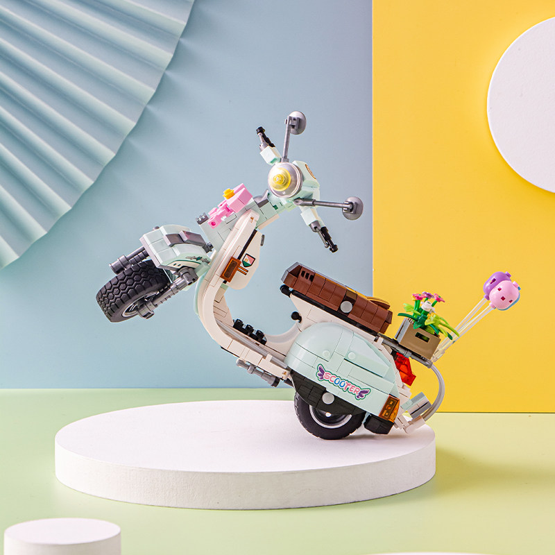 loz小颗粒积木俐智迷你益智拼装插玩具女孩男孩成人小绵羊摩托车