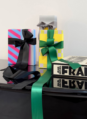 【现货】PaperPlay 宽丝带38mm彩带绸带织带/ 圣诞礼品包装缎带