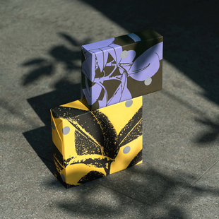 【现货】PaperPlay 原创礼物包装纸 紫色植物叶脉生日DIY圣诞节