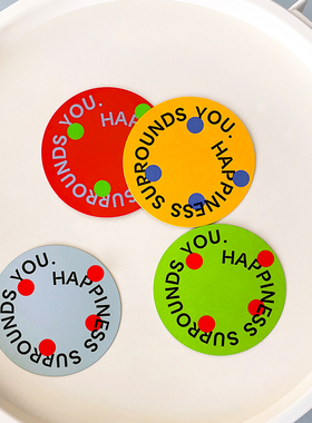 【现货】PaperPlay 原创贺卡 圆形波点含信封/生日圣诞情人节礼物