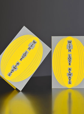 【现货】PaperPlay 柠檬黄贺卡/生日圣诞情人节祝福节日礼物