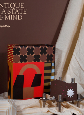 【现货】PaperPlay 原创中古几何 复古 生日节日礼物包装纸包书纸