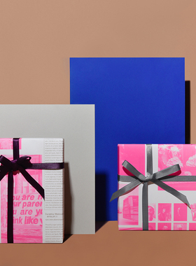 【现货】PaperPlay 原创荧光报纸礼物包装纸包书纸生日节日