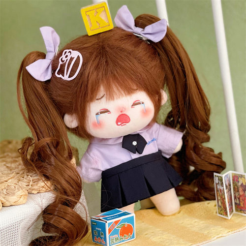 现货20cm无属性哭包牙牙炸毛棉花娃娃毛绒可爱玩偶宝宝礼物出生证