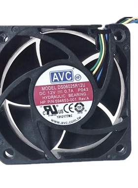原装AVC DS06025R12U 6025 12V 0.70A 6cm 4线PWM服务器散热风扇