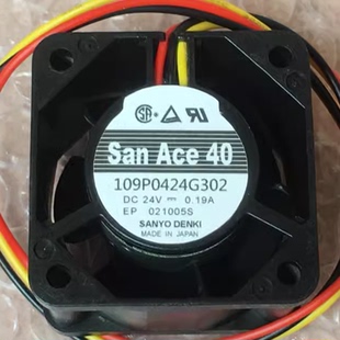 原装Sanyo三洋 109P0424G301 24V 0.19A 4028 4CM 变频器散热风扇