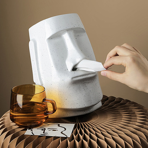 创意卡通搞怪陶瓷抽纸纸巾盒高档