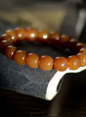 且末料老型珠手串礼物新疆和田玉