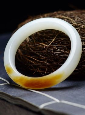 老坑料带证书扁条玉镯子