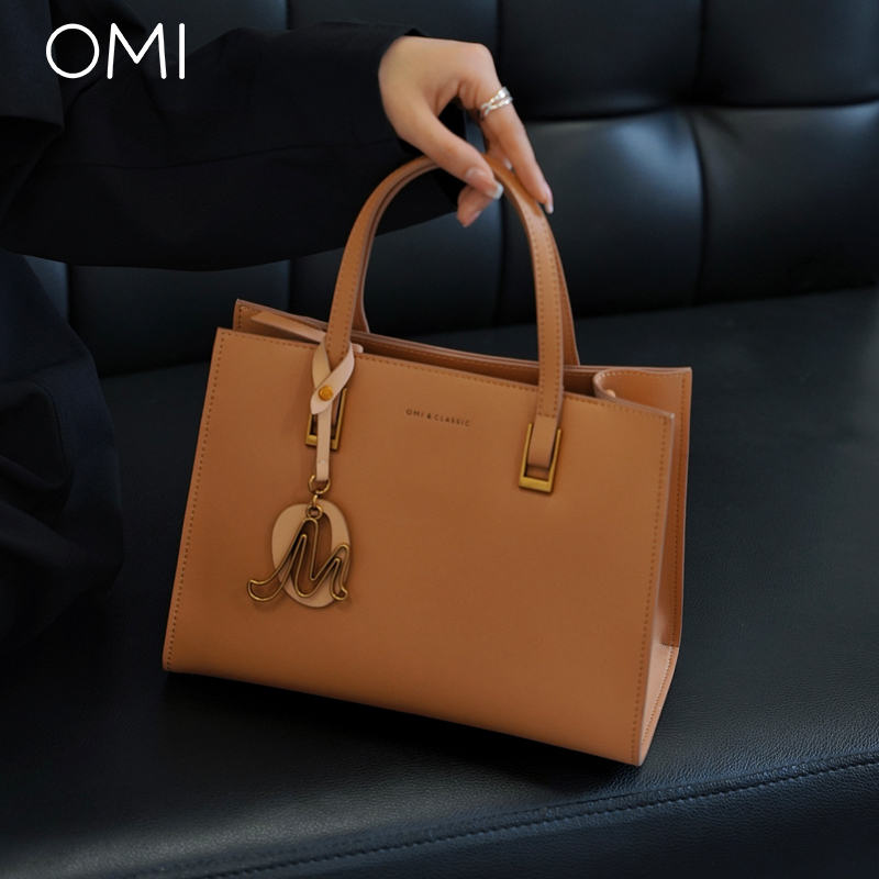 欧米OMI通勤牛皮真皮手提包